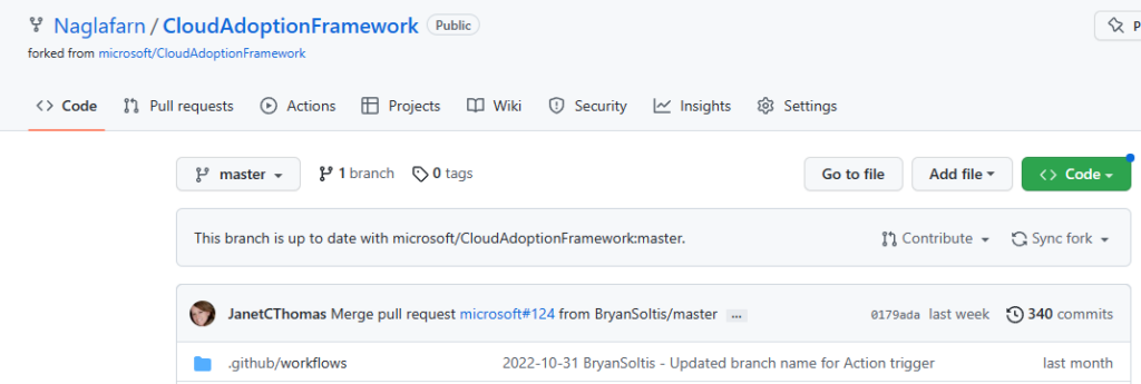My CloudAdoptionFramework Repository  