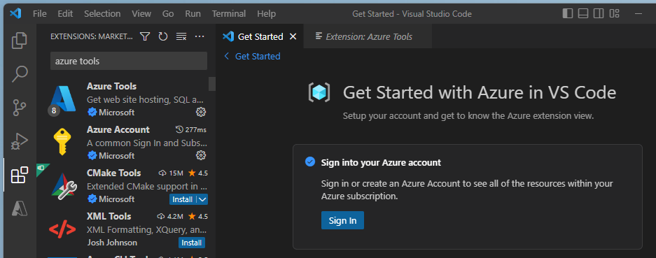 Getting Started with Azure in VS Code
