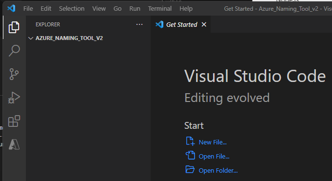 Open new in Visual Studio Code