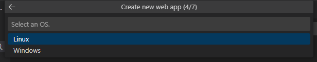 Azure Create New Web App Step 4