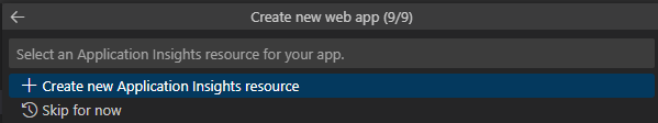 Azure Create New Web App Step 9