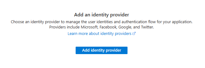 Configure Identity Provider Step 1