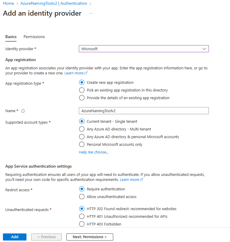 Configure Identity Provider Step 2